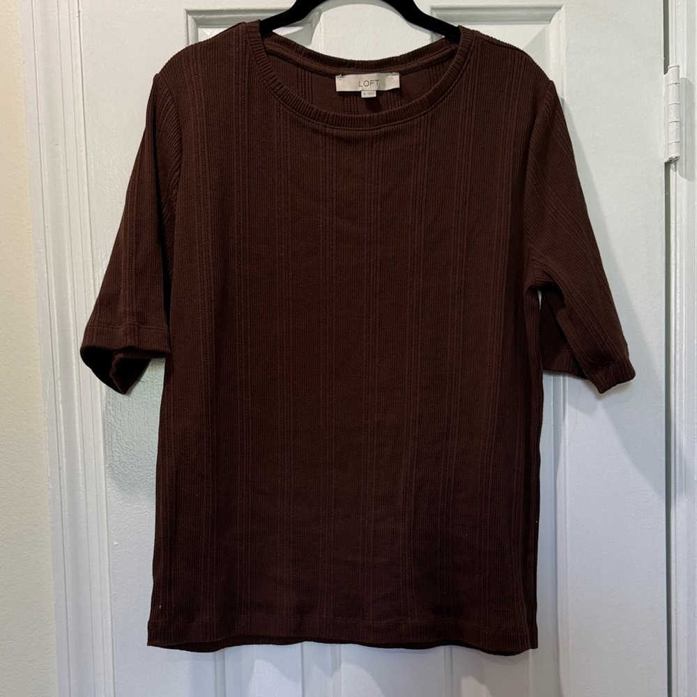 LOFT Chocolate Knit Top